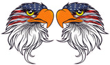 Eagle head American flag v4 Decal pairs