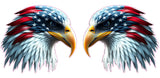 American Flag Eagle Head Patriotic decals