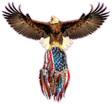 Eagle Dream Catcher American Flag decal