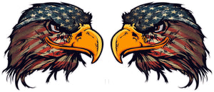 American Flag Eagle Head v3 Pairs Decal