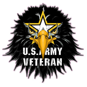 Army Veteran Eagle Head Decal