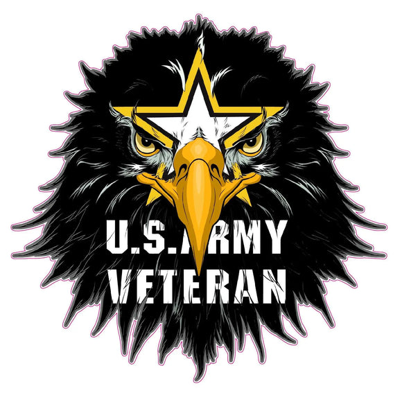 Army Veteran Eagle Head Decal