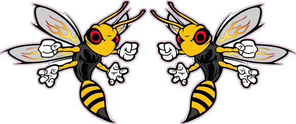 Flying Stinger Bees Decal Pair