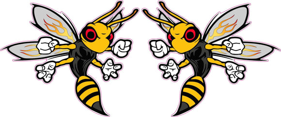 Flying Stinger Bees Decal Pair