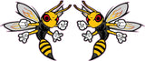 Flying Stinger Bees Decal Pair