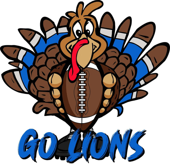 Thanksgiving Turkey  Football WallWindow Decal  Festive Holiday Decor