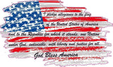 American Flag National Anthem Decal