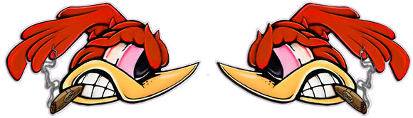 Hotrod Birds Stoogie Decal 