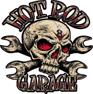 Hot rod garage decal