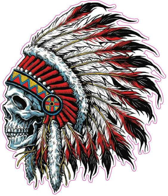 Indian Skull Version 2 Decal