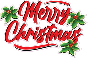 Merry Christmas v2 Window and Wall Decor Decal