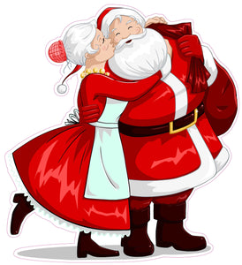 Mr. & Mrs. Santa Claus Window and Wall Decor Decal