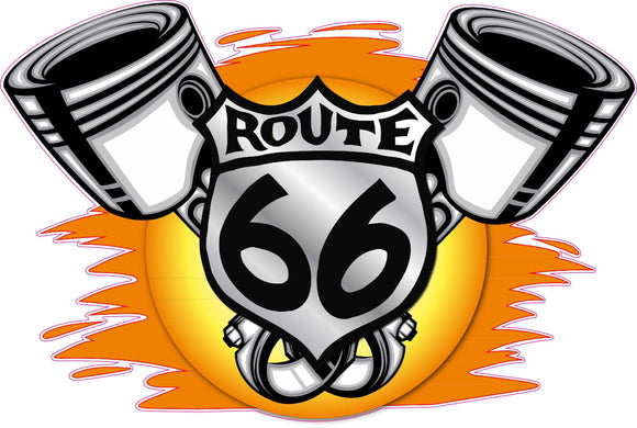 Route 66 Pistons sunrise Decal