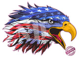 Screaming American Flag Eagle Head Decal