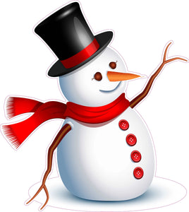 Snowman Version 3 Window or Wall Decor Decal