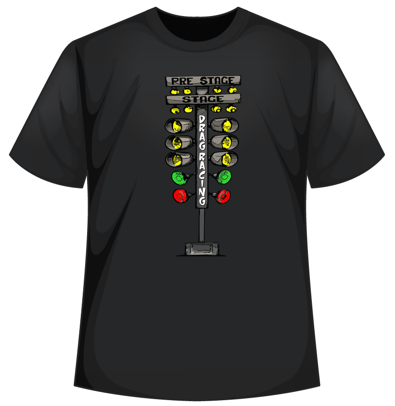 Drag racing tree T-Shirt – Nostalgia Decals Online