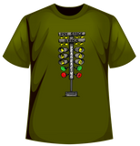 t-shirt with a graphic of a drag tree
