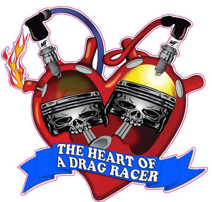 The Heart of Drag Racer Decal