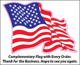 Patriotic worn plank wood American flag Decal sticker