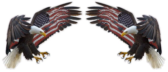 American Eagle American Flag Pair Deca