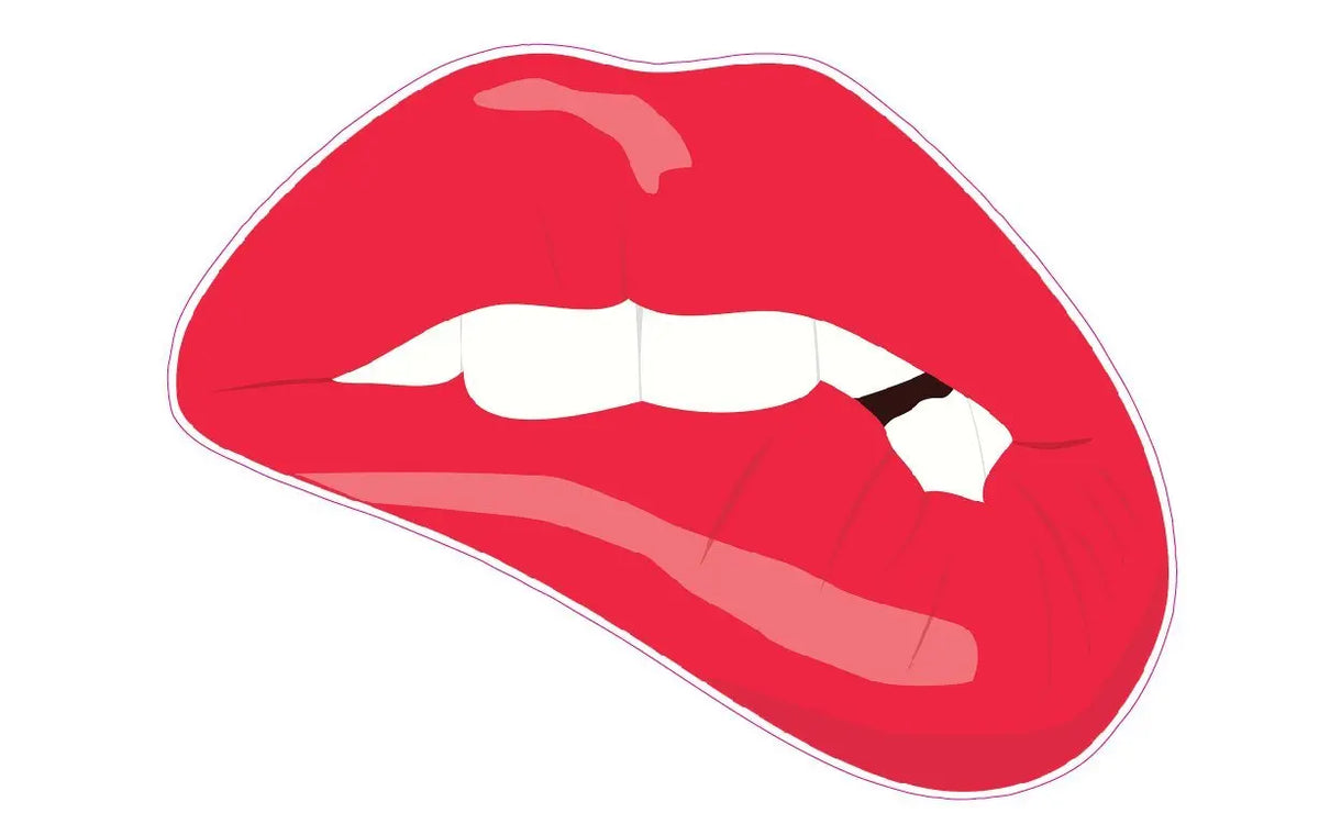 Biting Lips Decal | Nostalgia Decals Retro Vinyl Stickers – Nostalgia ...