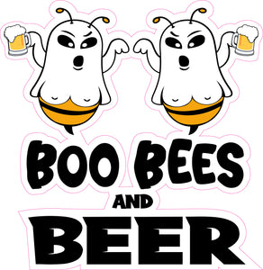 Boo Bees and Beer Decal 5" x 5"