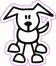 Build a Stick Family - Dog Decal - | Nostalgia Decals Online cute stick figure family stickers, car window stick family, stick figure family decals