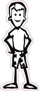 Build a Stick Family - Teen Boy Decal - | Nostalgia Decals Online cute stick figure family stickers, car window stick family, stick figure family decals