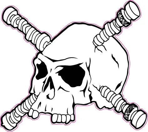 Camshaft Skull Decal - | Nostalgia Decals Online retro car decals, old school vinyl stickers for cars, racing graphics for cars, car decals for girls