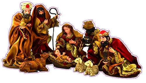 Christmas and Holiday Manger Scene Baby Jesus Window and Wall Decor Decal - 12