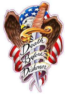 Death Before Dishonor Decal - | Nostalgia Decals Online military window stickers for cars and trucks, army vinyl decals for cars, marine corps vinyl stickers, die cut vinyl navy decals