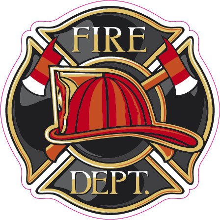 Fire Department Badge Decal