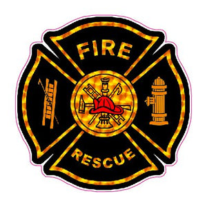 Fire Rescue Decal - | Nostalgia Decals Online retro car decals, old school vinyl stickers for cars, racing graphics for cars, car decals for girls