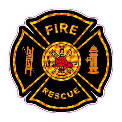 Fire Rescue Decal - | Nostalgia Decals Online retro car decals, old school vinyl stickers for cars, racing graphics for cars, car decals for girls