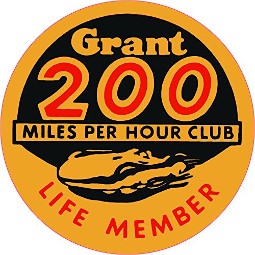 Grant 200 MPH Club Decal- | Nostalgia Decals Online window stickers for cars and trucks, die cut vinyl decals, vinyl graphics for car windows, vinyl wall decor stickers