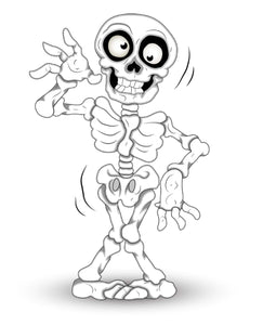 Halloween Skeleton Window and Wall Decor Decal