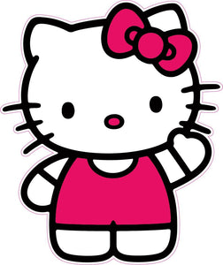 Hello Kitty Decal and Wall Decor - Decal - 5" x 3" | Nostalgia Decals Online vinyl sticker wall decor, wall decoration vinyl decals, vinyl holiday wall stickers, vinyl window stickers for the holidays