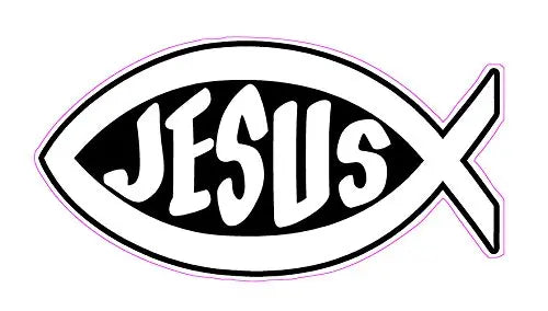 Jesus Fish Symbol Decal - | Nostalgia Decals Online retro car decals, old school vinyl stickers for cars, racing graphics for cars, car decals for girls