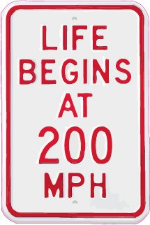 Life Begins at 200 MPH Decal- | Nostalgia Decals Online window stickers for cars and trucks, die cut vinyl decals, vinyl graphics for car windows, vinyl wall decor stickers