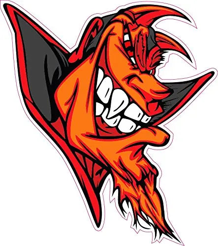 Mean Old Devil Decal - | Nostalgia Decals Online retro car decals, old school vinyl stickers for cars, racing graphics for cars, car decals for girls