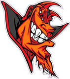 Mean Old Devil Decal - | Nostalgia Decals Online retro car decals, old school vinyl stickers for cars, racing graphics for cars, car decals for girls