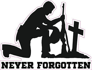 Never Forgotten Decal - 6" x 4.5" | Nostalgia Decals Online military window stickers for cars and trucks, army vinyl decals for cars, marine corps vinyl stickers, die cut vinyl navy decals