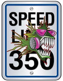 Nitro Fish 350 Speed Limit Decal- | Nostalgia Decals Online window stickers for cars and trucks, die cut vinyl decals, vinyl graphics for car windows, vinyl wall decor stickers