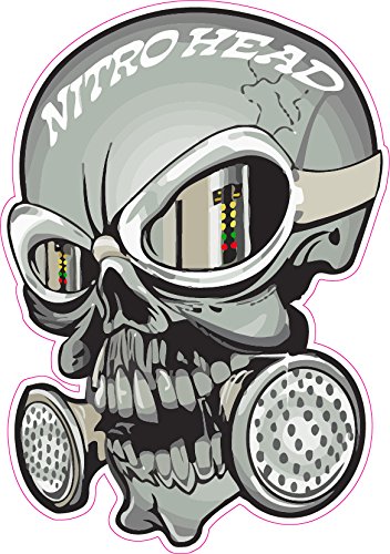 Nitro Head Skull Decal - | Nostalgia Decals Online retro car decals, old school vinyl stickers for cars, racing graphics for cars, car decals for girls