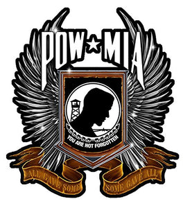 POW MIA All Gave Some Some Gave All Decal - | Nostalgia Decals Online military window stickers for cars and trucks, army vinyl decals for cars, marine corps vinyl stickers, die cut vinyl navy decals
