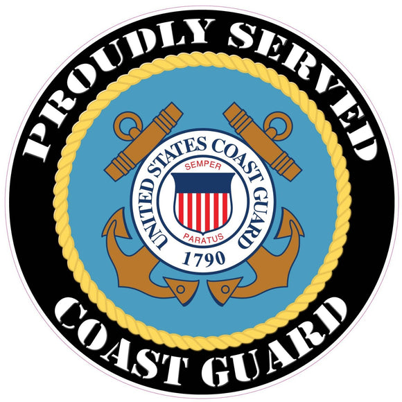 Proudly Served Coast Guard Decal - 3