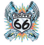 Route 66 Pistons Decal
