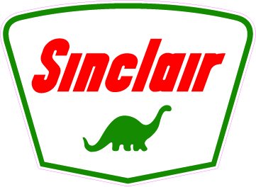 Sinclair Gasoline Decal - | Nostalgia Decals Online retro car decals, old school vinyl stickers for cars, racing graphics for cars, car decals for girls