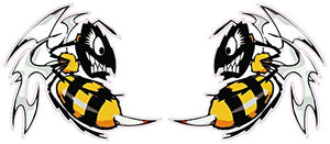 Ski-Doo Killer Bees Decal Pair - 3" x 2.8" each | Nostalgia Decals Online vinyl graphics for snowmobiles, vinyl snowmobile stickers, die cut vinyl jetski graphics