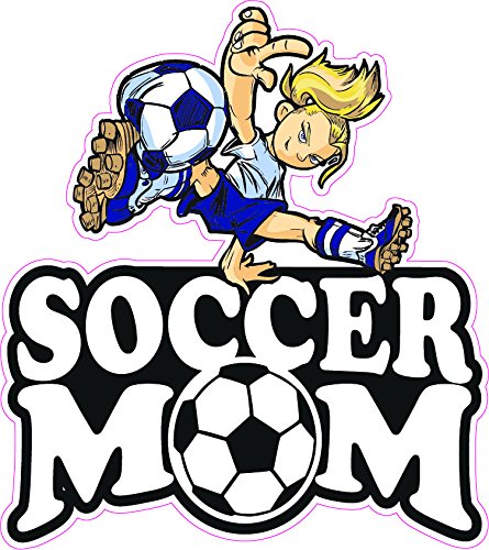 Soccer Mom Blonde Girl Decal - | Nostalgia Decals Online retro car decals, old school vinyl stickers for cars, racing graphics for cars, car decals for girls
